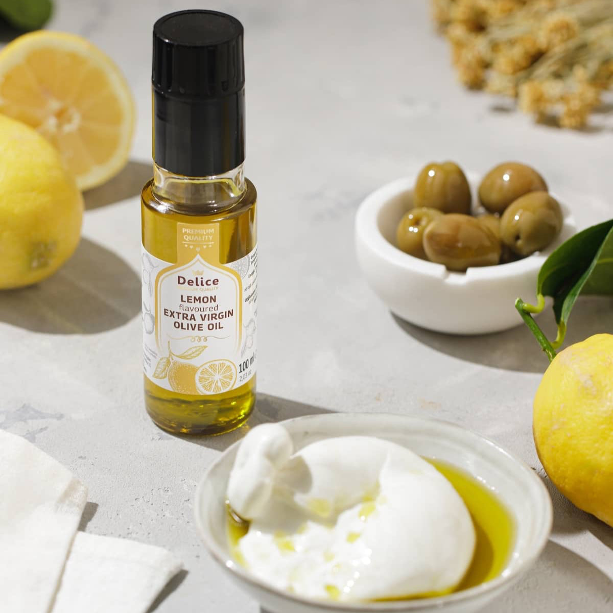Extra Virgin Olive Oil with Lemon flavour