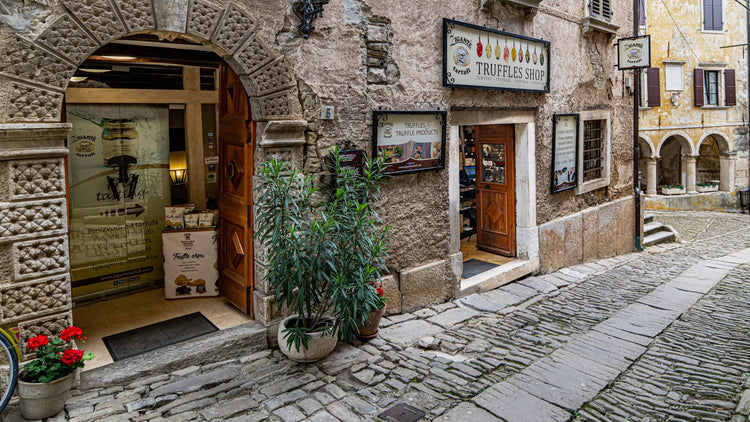 Zigante Tartufi shop in the hilltop town of Grožnjan
